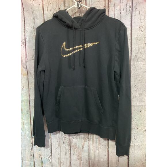 NEW Nike Hoodie Size XS Gold Metallic Swoosh - Picture 6 of 11